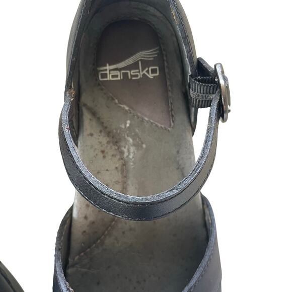 Dansko Black Leather Mary Jane Work Nursing Shoes size EU 37 - Picture 9 of 12
